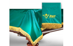 Чехол для б/стола 7-2 (зеленый с желтой бахромой, с логотипом)