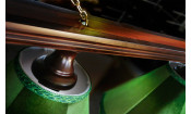Лампа Классика 1 3 пл. сосна (№6,бархат зеленый,бахрома желтая,фурнитура золото)