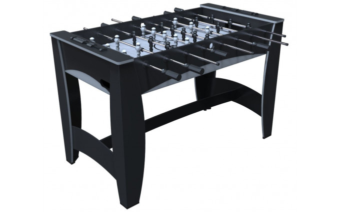 Игровой стол - футбол "Hit" (122x63.5x78.7 см, черно-серебристый) D1