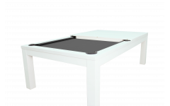 Бильярдный стол для пула Penelope 8 ф (белый) с плитой, со столешницей